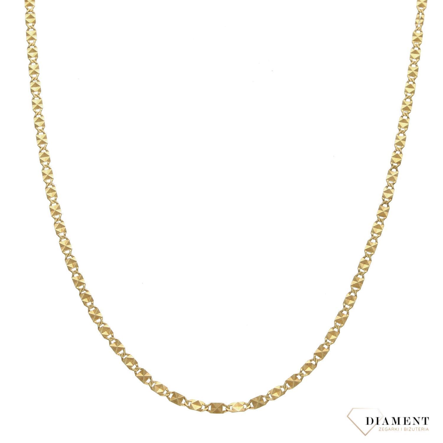 Złoty łańcuszek 585 o szerokości 2,8 mm Nowoczesny łańcuszek o nowoczesnym splocie, wykonany z żółtego złota próby 585 o wadze około 2,98 g..jpg